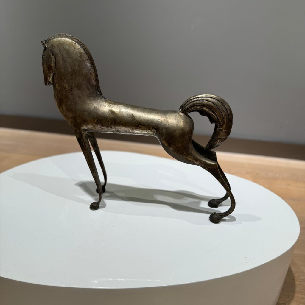 Art Deco Bronze Etruscan horse Sculpture